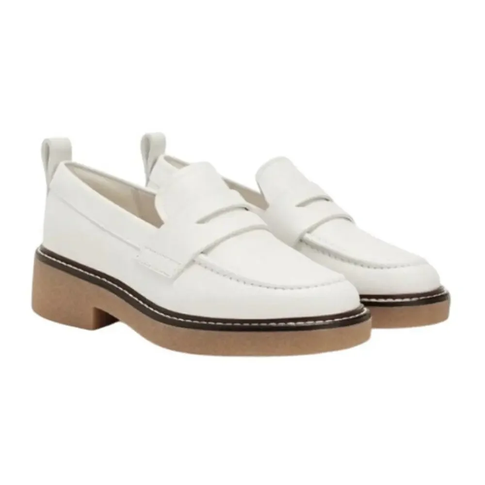 Everlane White Chunky Loafers Sz 7.5 Platform Minimalist Classic